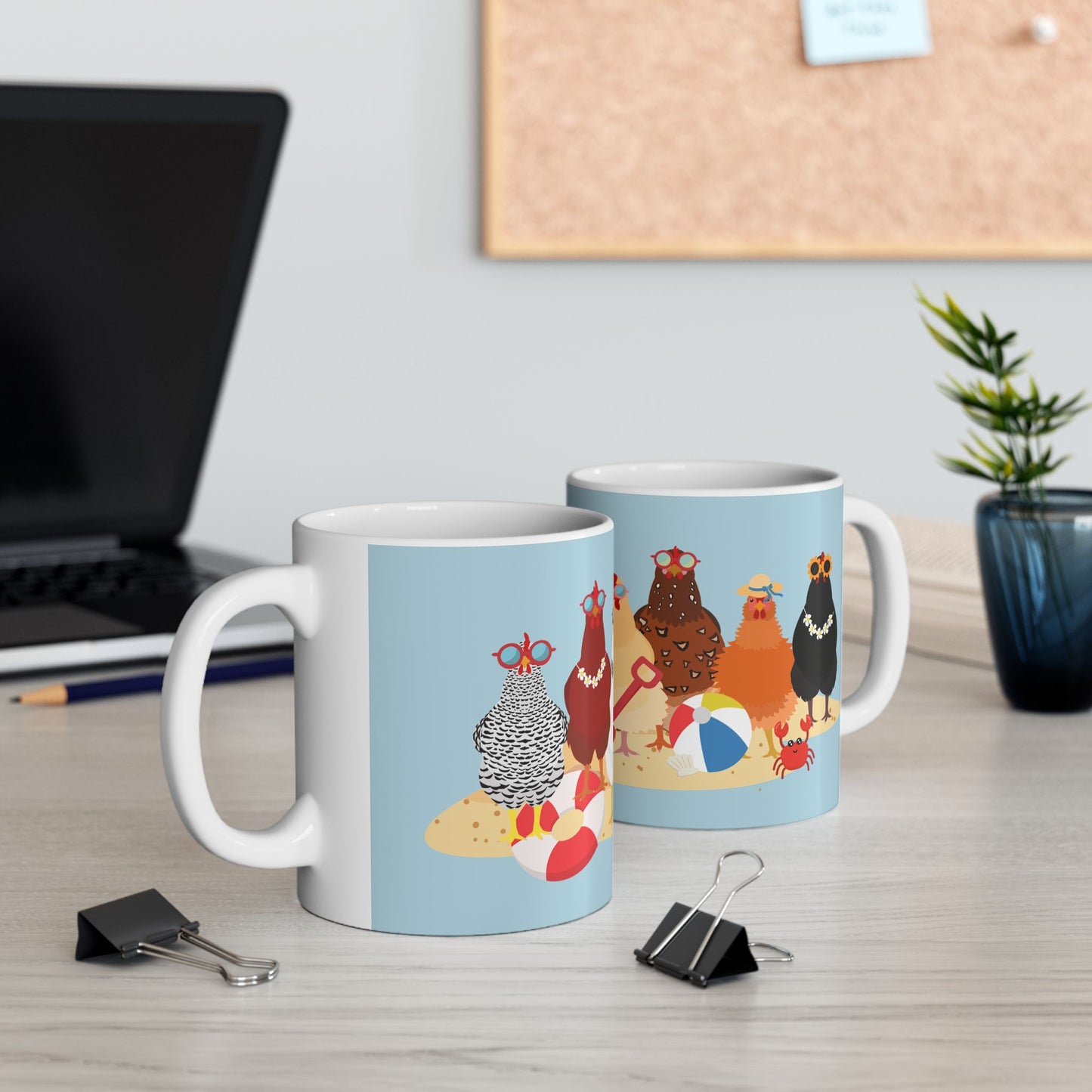 Chickens at the Beach Mug