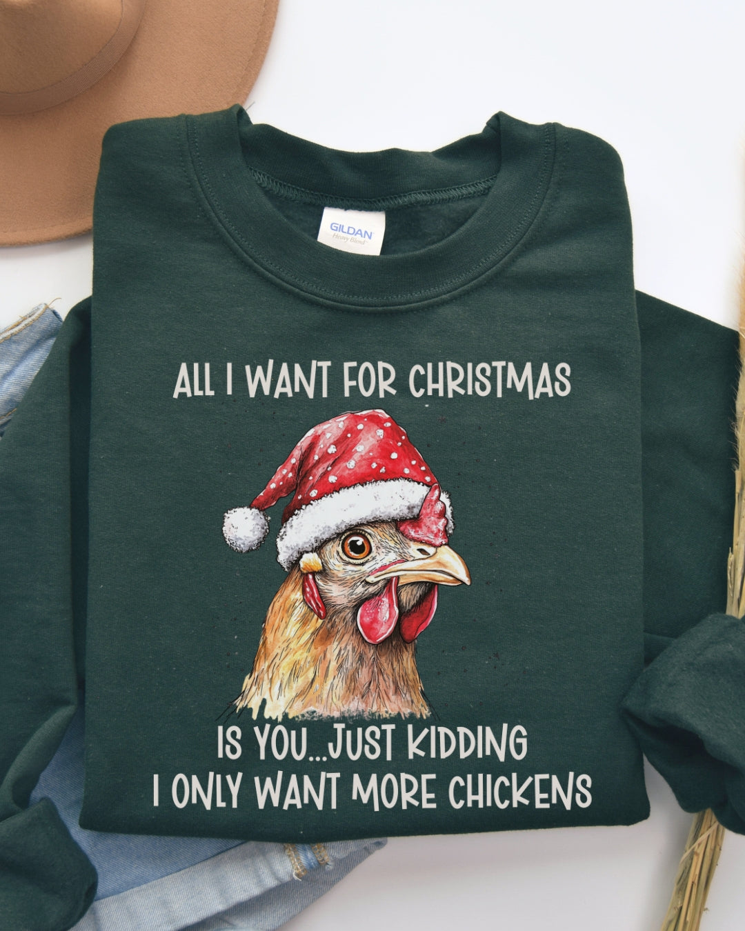 More Chickens Christmas Sweatshirt