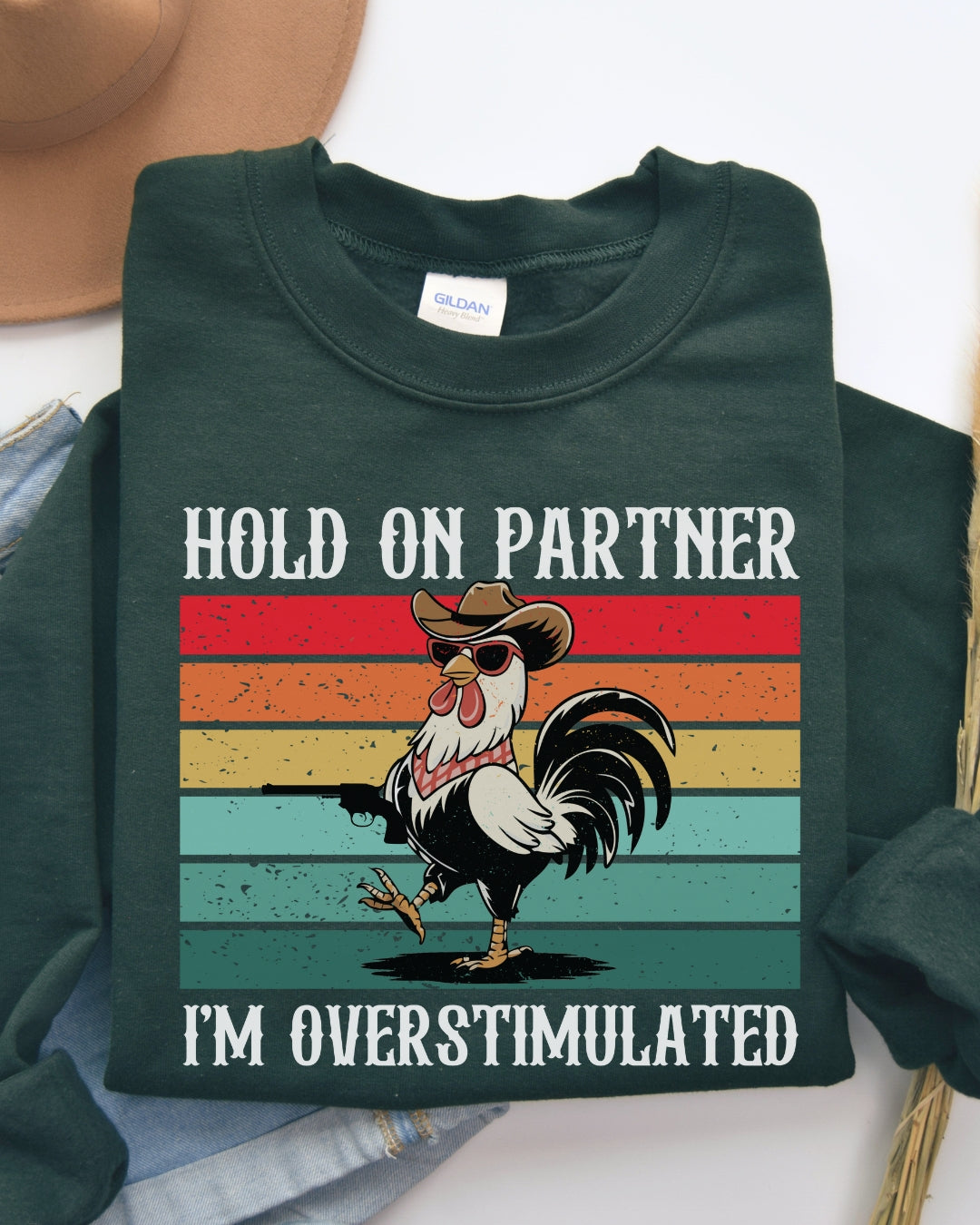 Overstimulated Rooster Sweatshirt