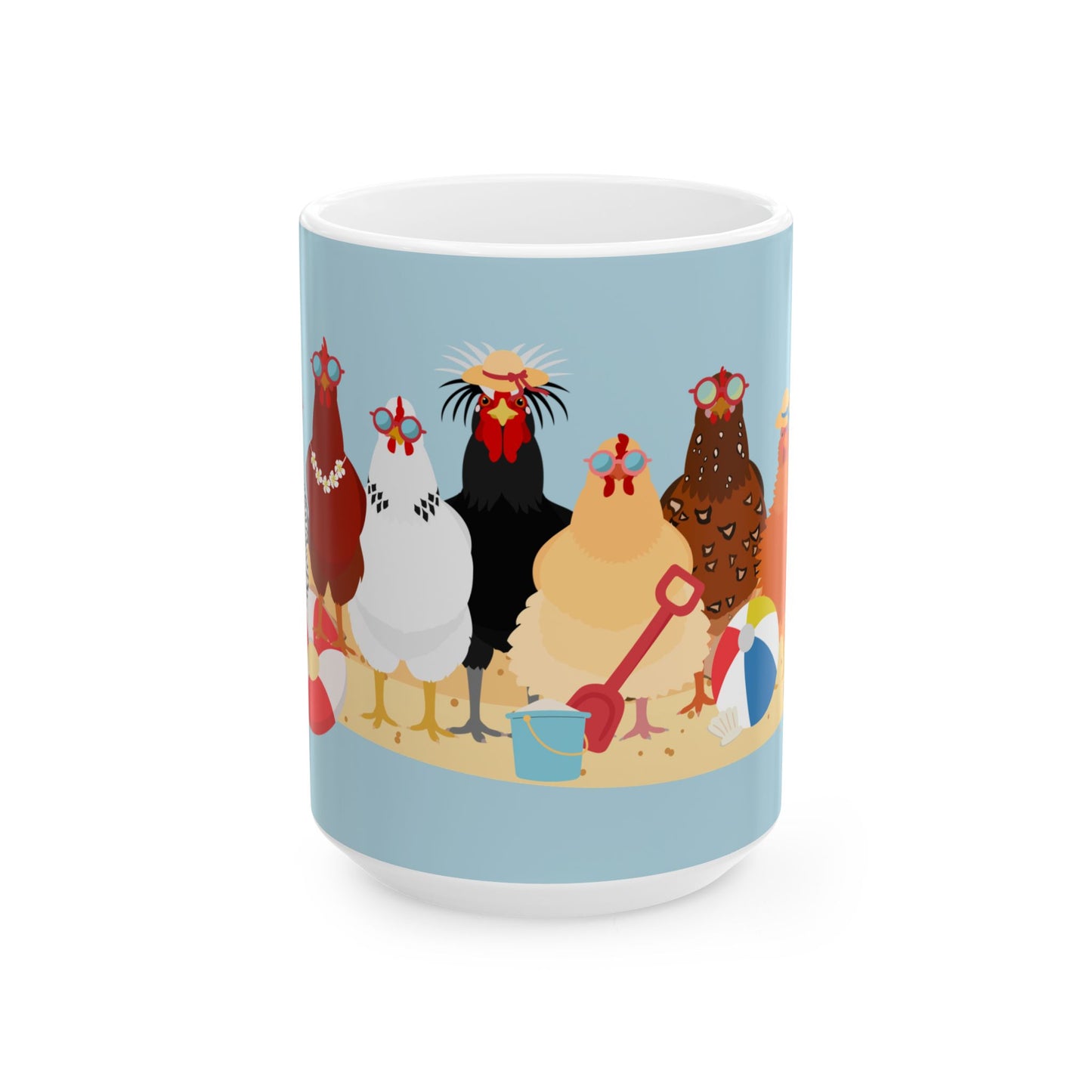 Chickens at the Beach Mug