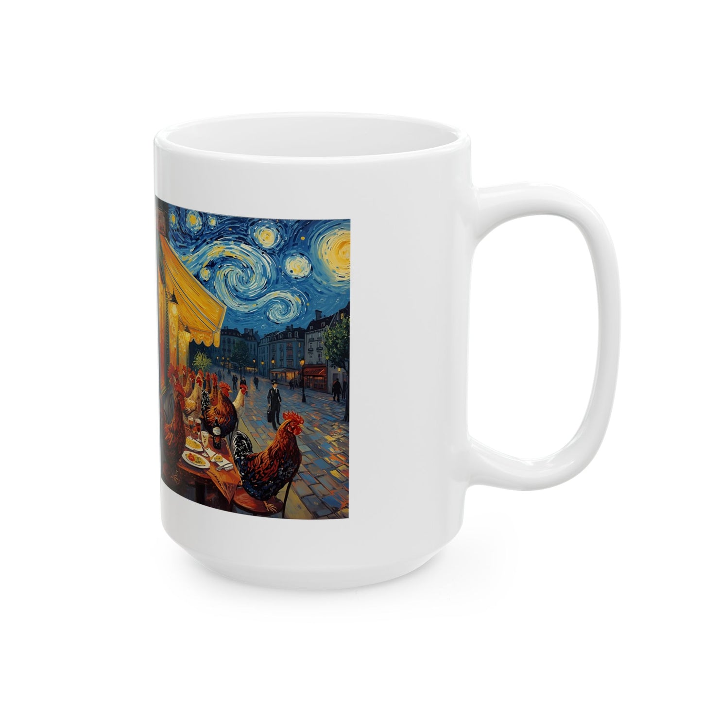 Parisian Cafe Chickens Mug