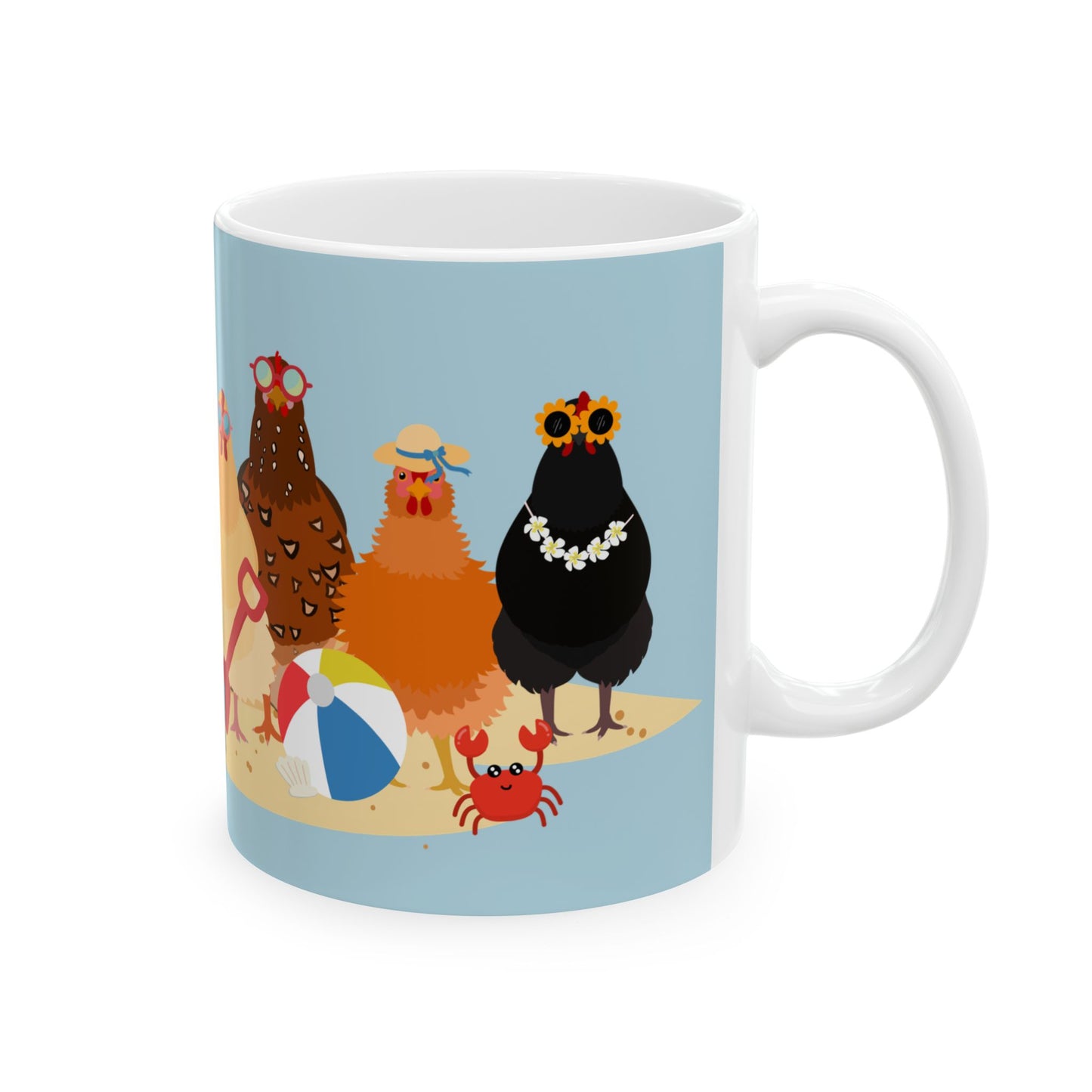 Chickens at the Beach Mug