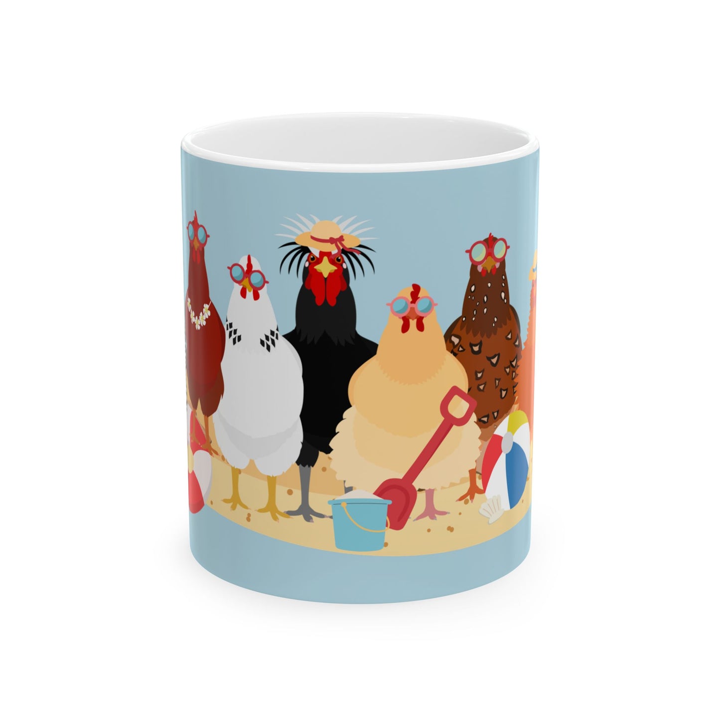 Chickens at the Beach Mug