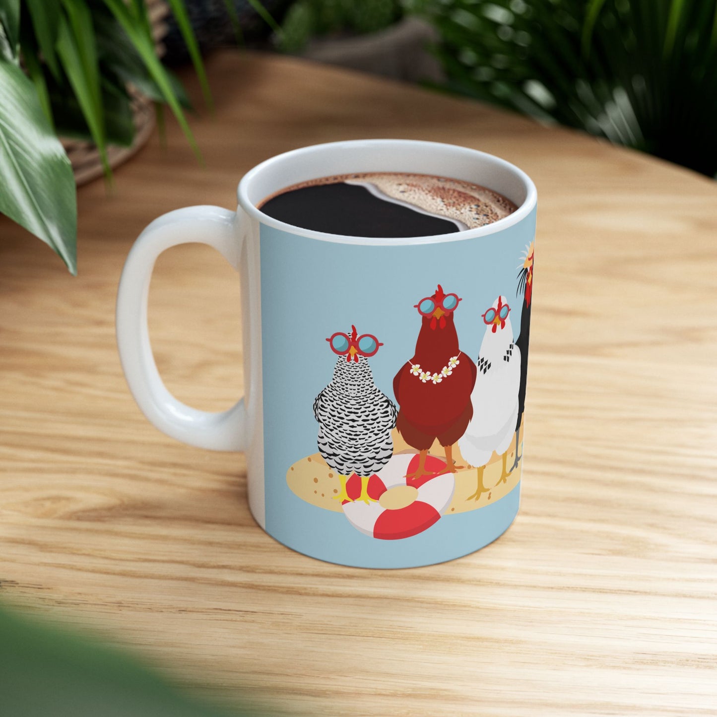 Chickens at the Beach Mug