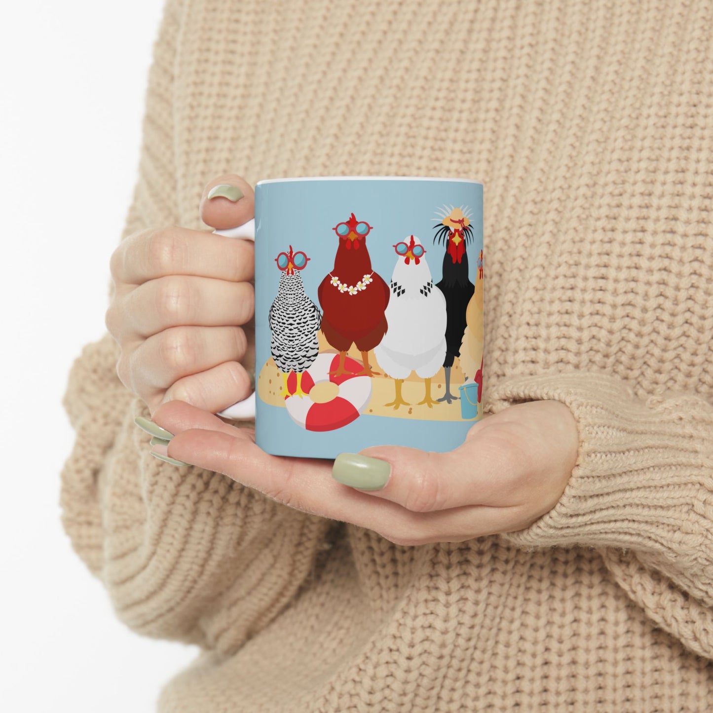 Chickens at the Beach Mug