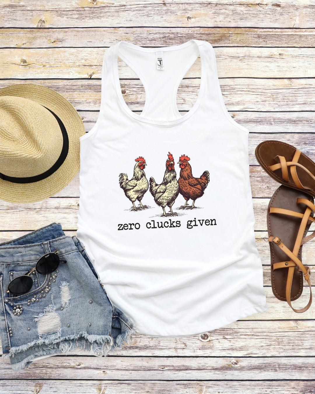 Zero Clucks Racerback Tank