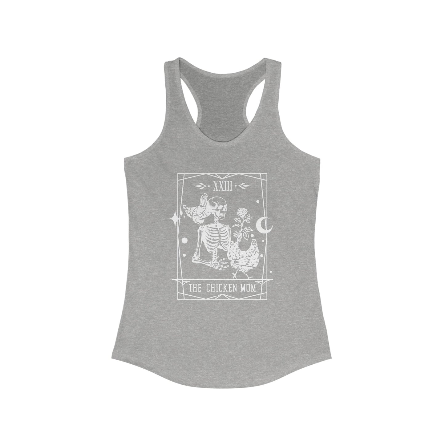 Tarot Card Chicken Mom Racerback Tank