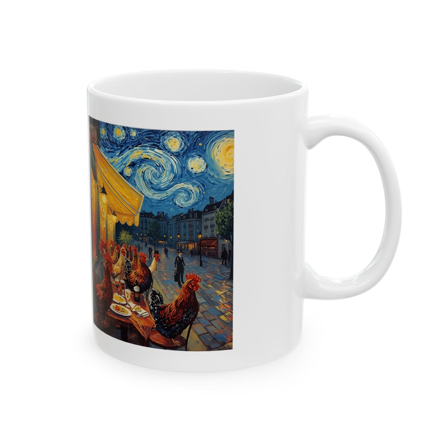 Parisian Cafe Chickens Mug