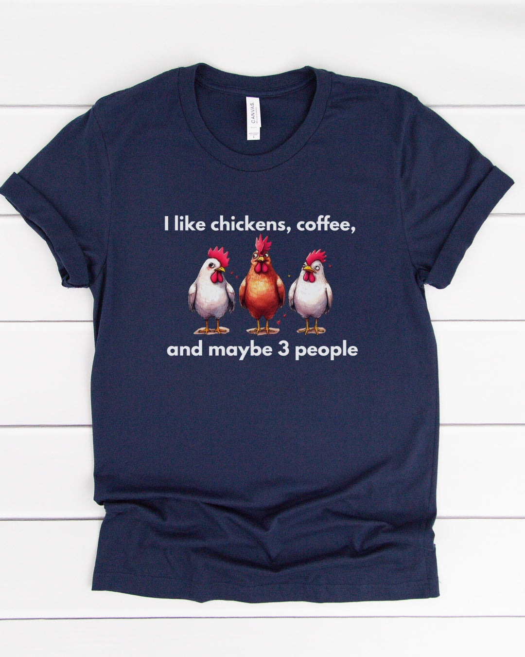 3 People Chickens Tee