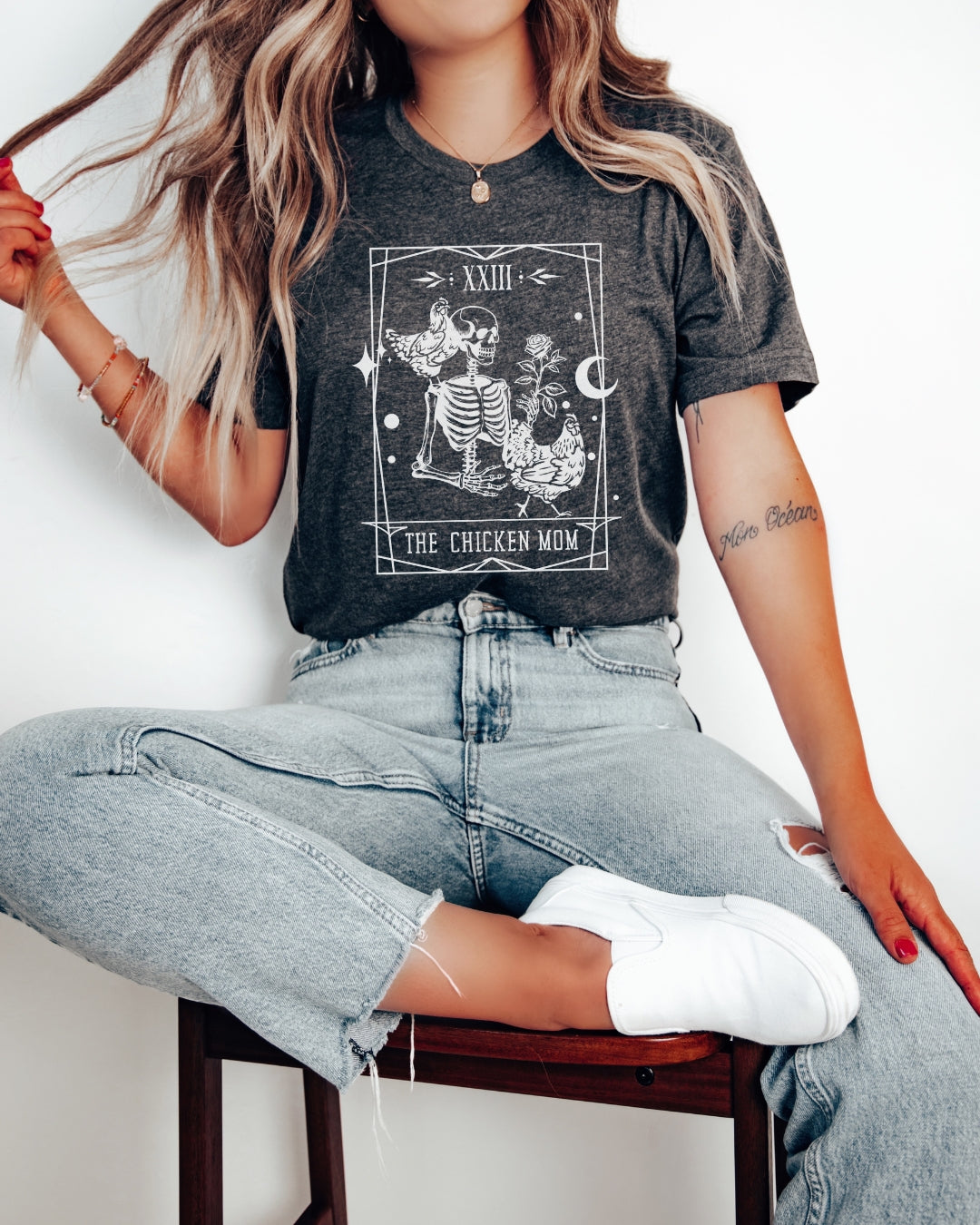 Tarot Card Chicken Mom Tee