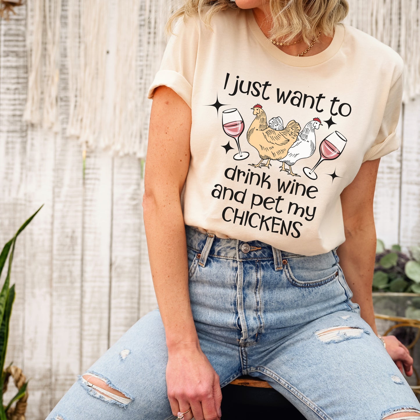 Wine and Chickens Tee