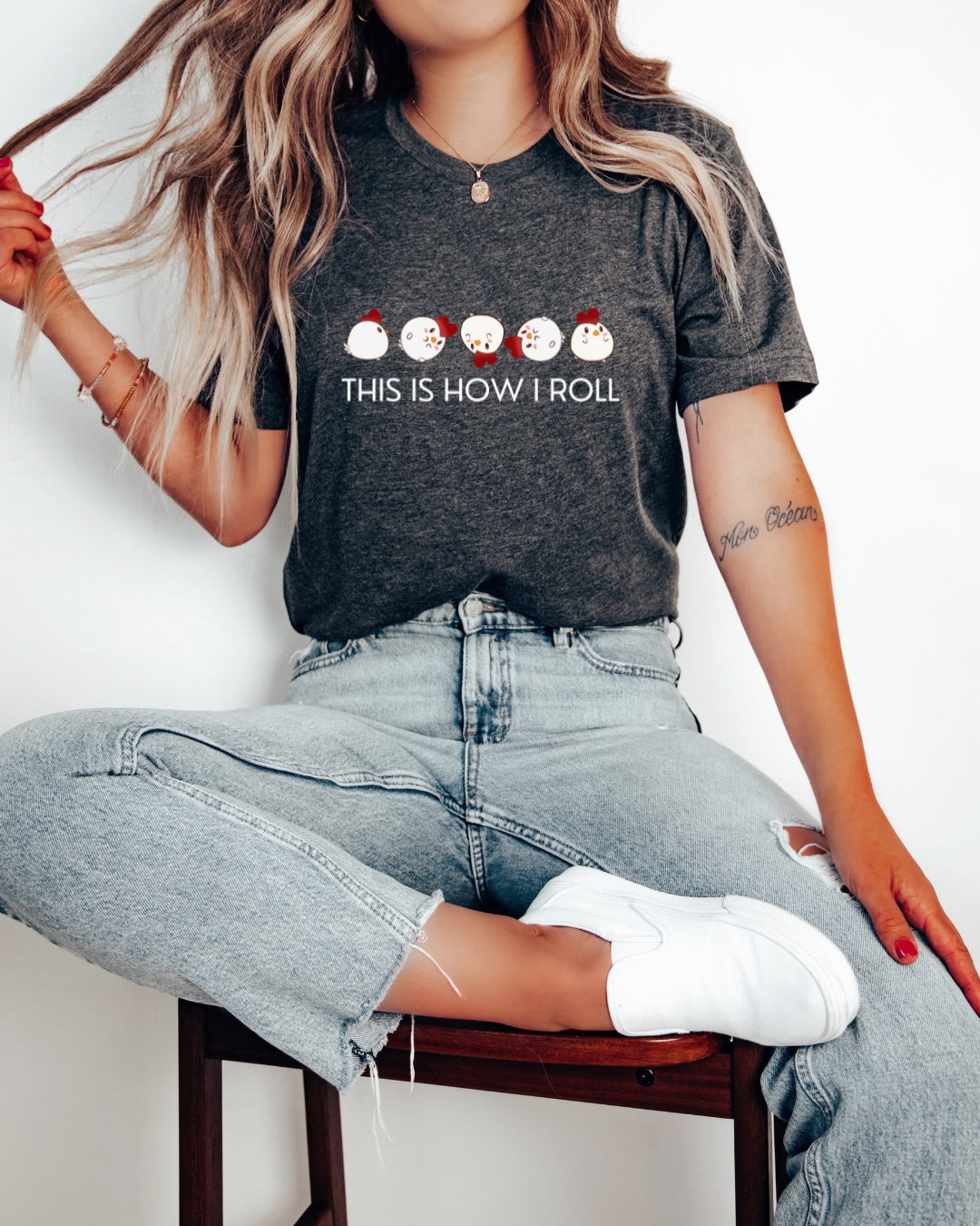 How I Roll Chickens Tee
