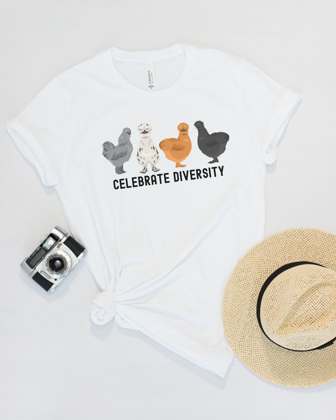 Diversity Silkie Chickens Tee