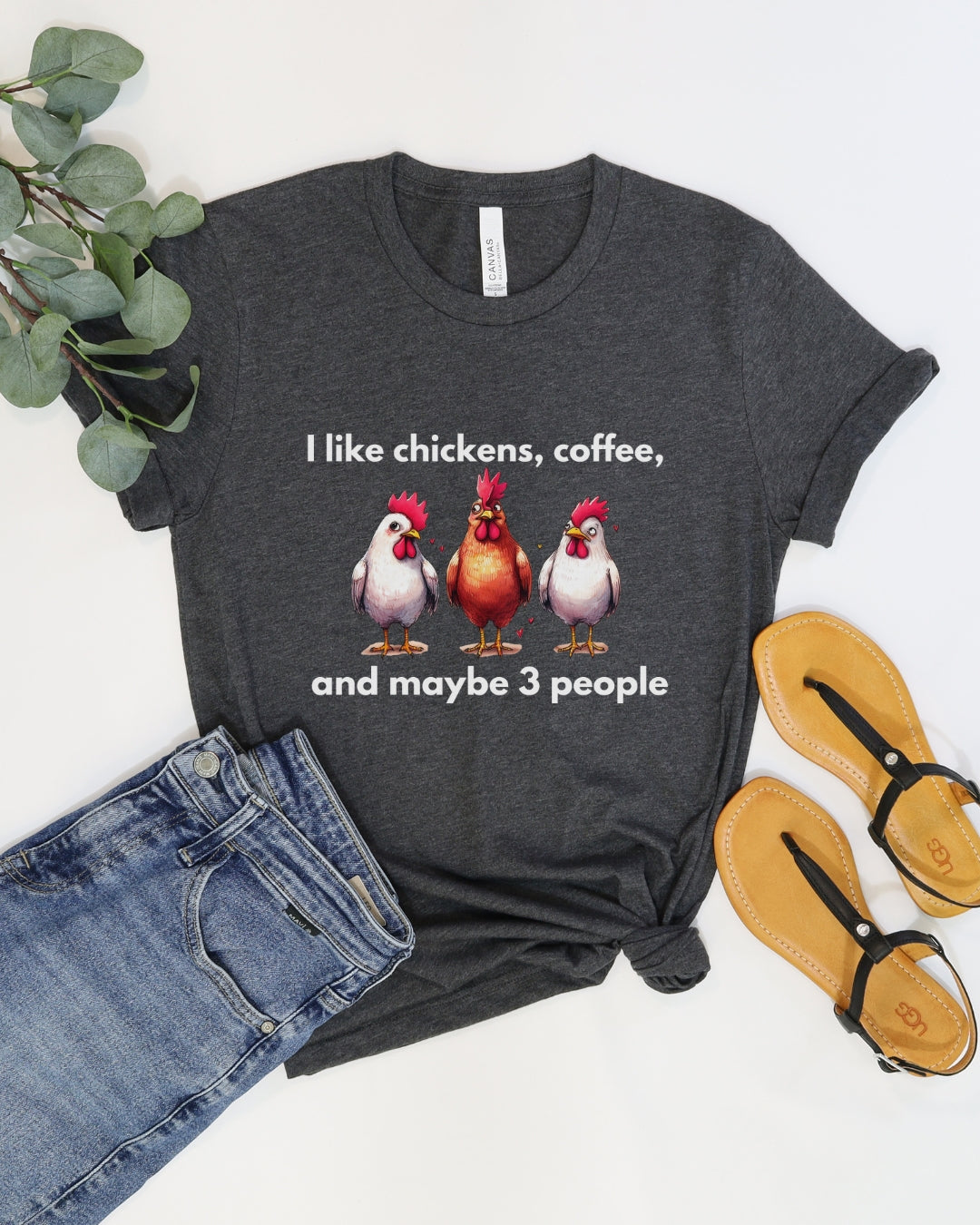 3 People Chickens Tee