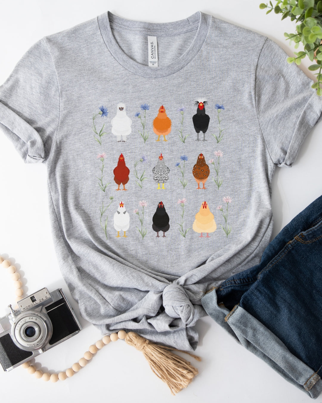 Wildflowers and Chickens Tee