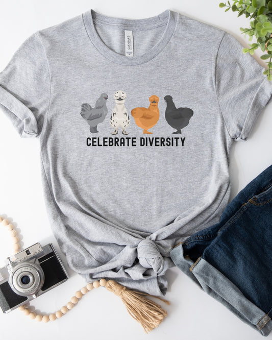 Diversity Silkie Chickens Tee