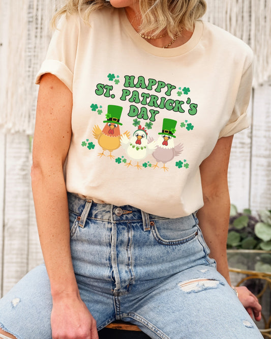 Happy St. Patrick's Day Chicken Tee