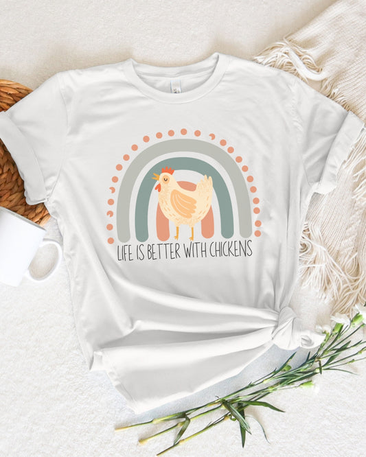 Rainbow Chicken Tee