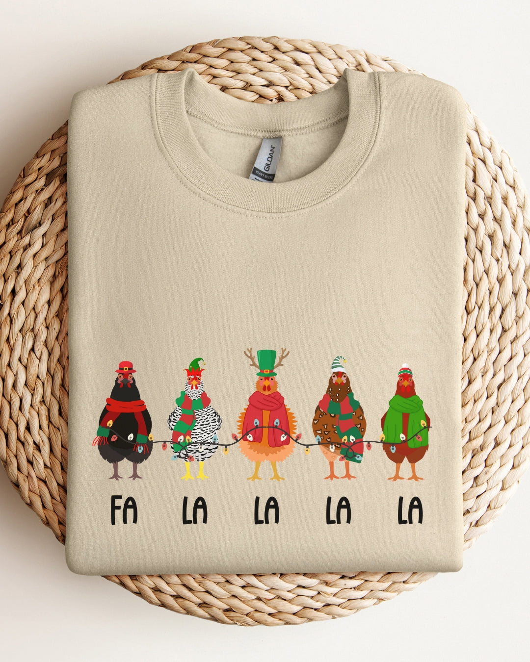 Fa La La La La Christmas Chickens Sweatshirt