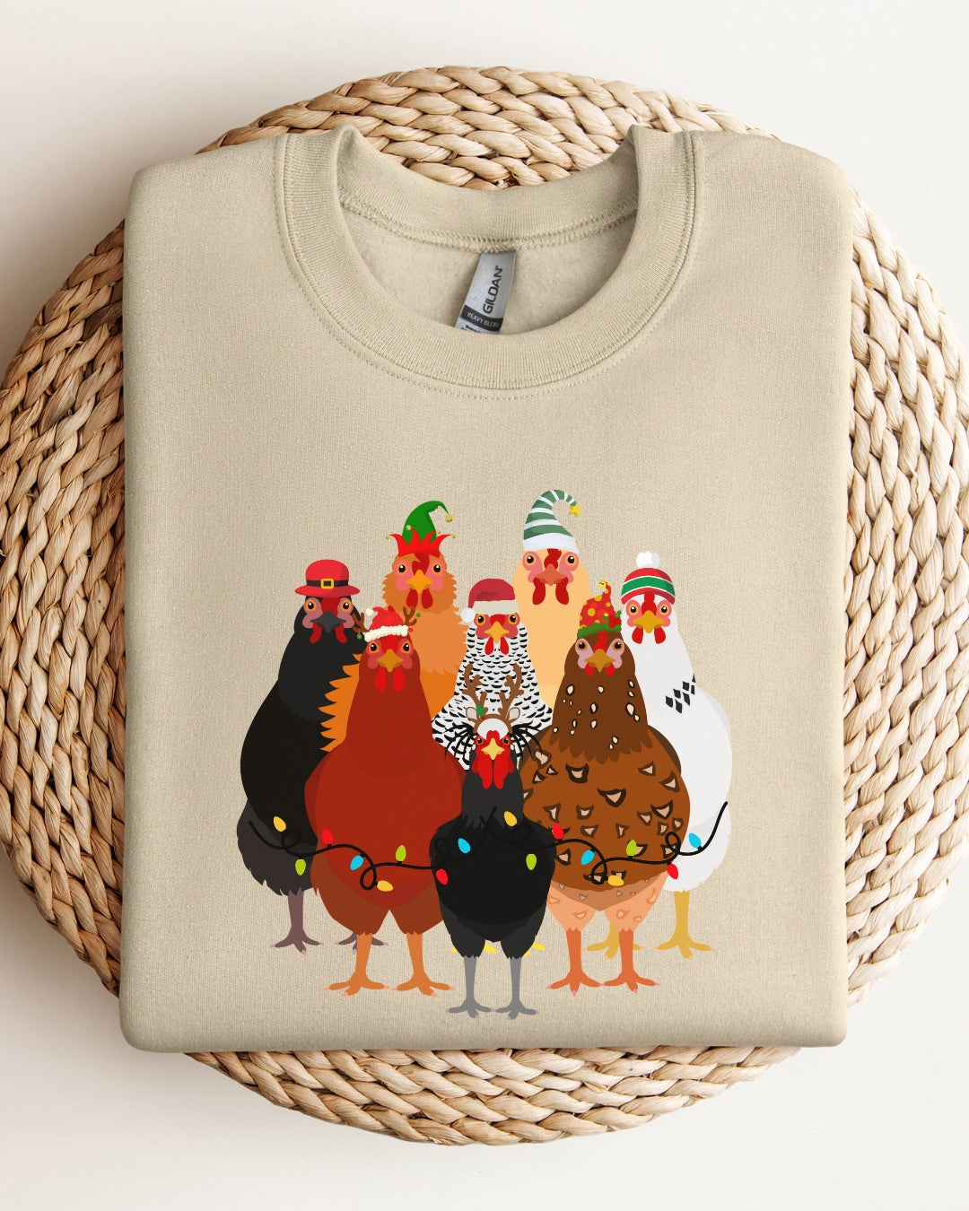 Funny Christmas Chickens Sweatshirt