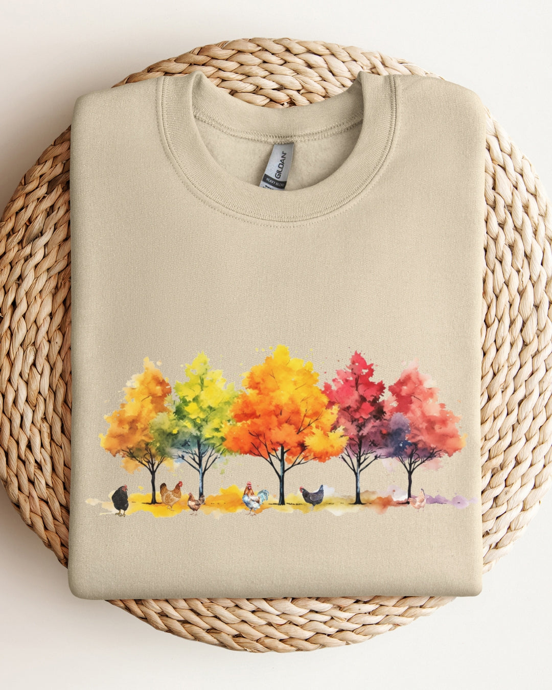 Fall Leaves and Chickens Sweatshirt
