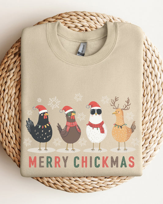 Merry Chickmas Christmas Sweatshirt