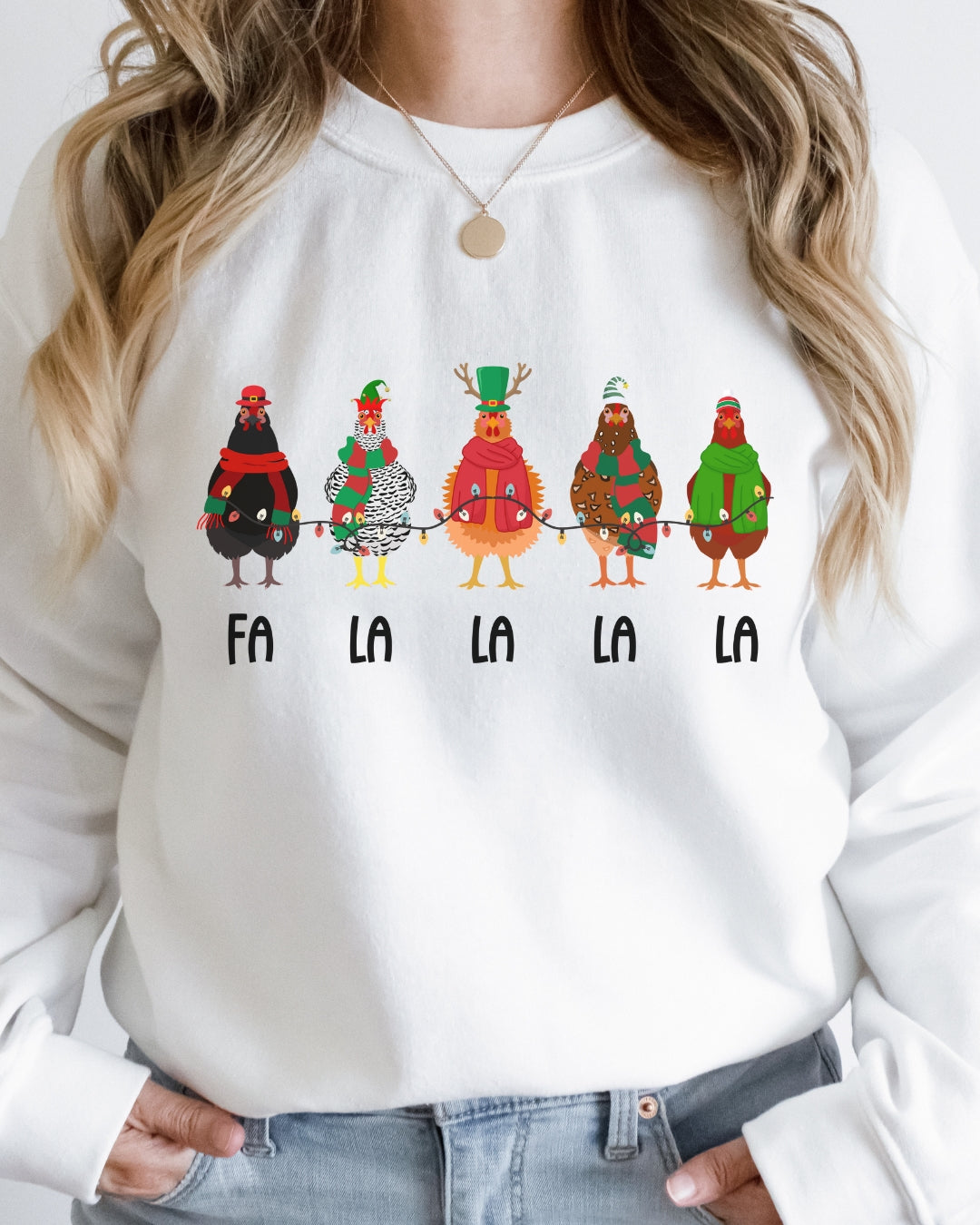 Fa La La La La Christmas Chickens Sweatshirt
