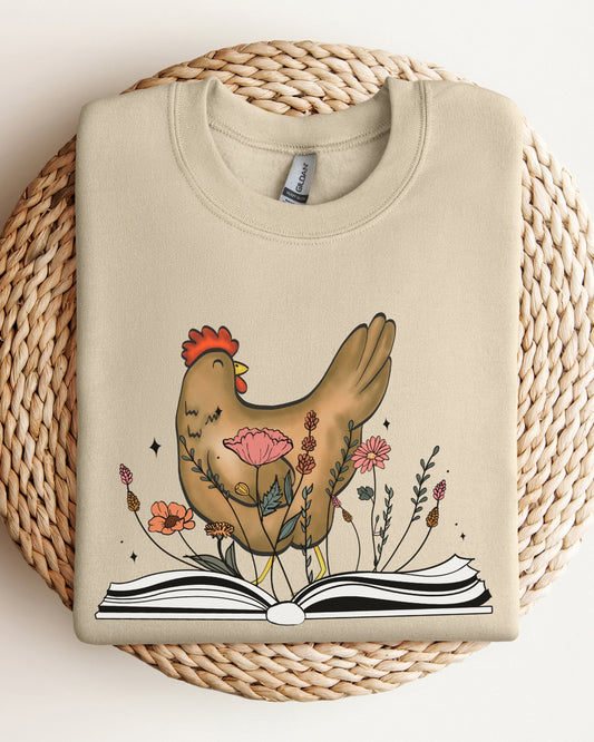 Book Lover Chicken Sweatshirt