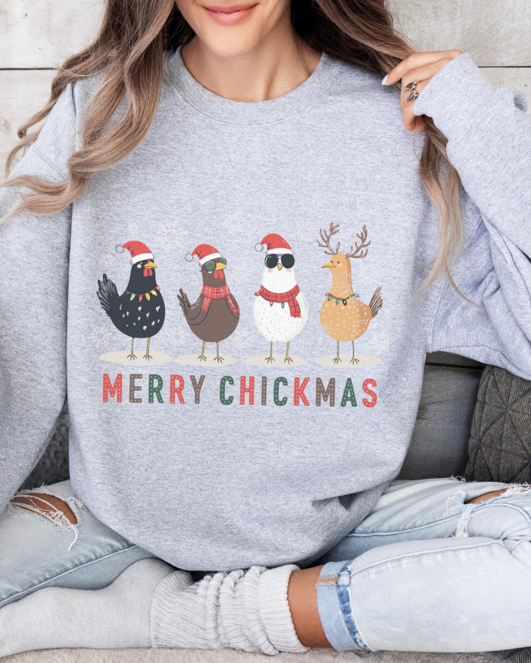 Merry Chickmas Christmas Sweatshirt