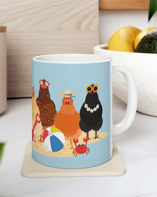 Chickens at the Beach Mug