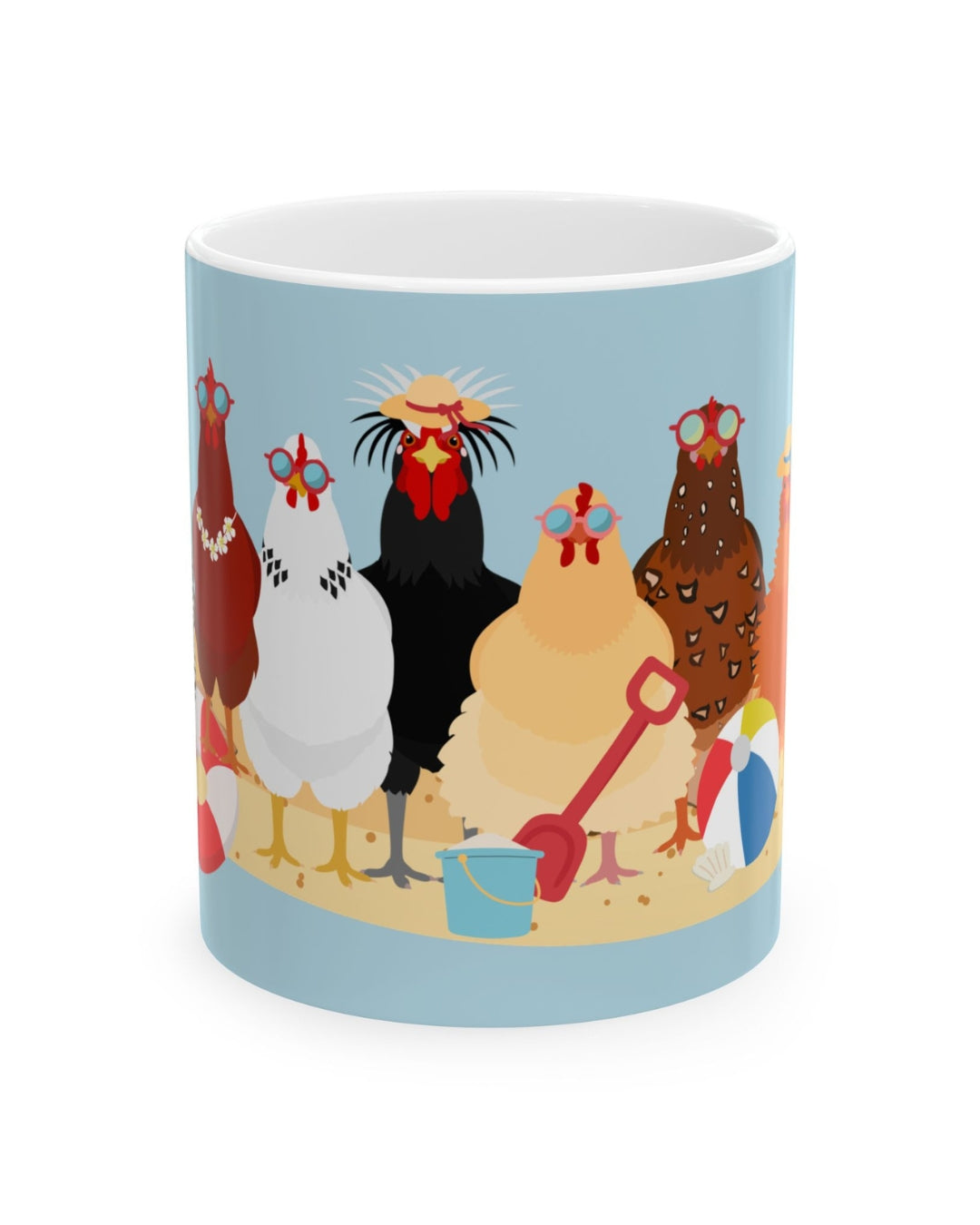 Chickens at the Beach Mug