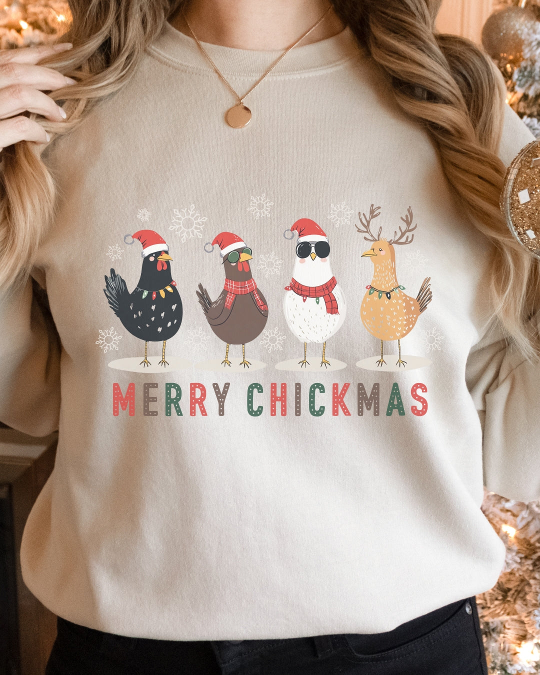 Merry Chickmas Christmas Sweatshirt