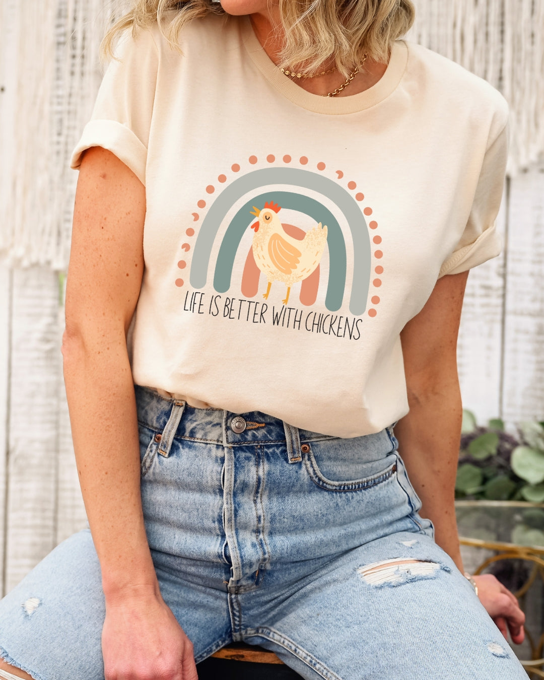 Rainbow Chicken Tee