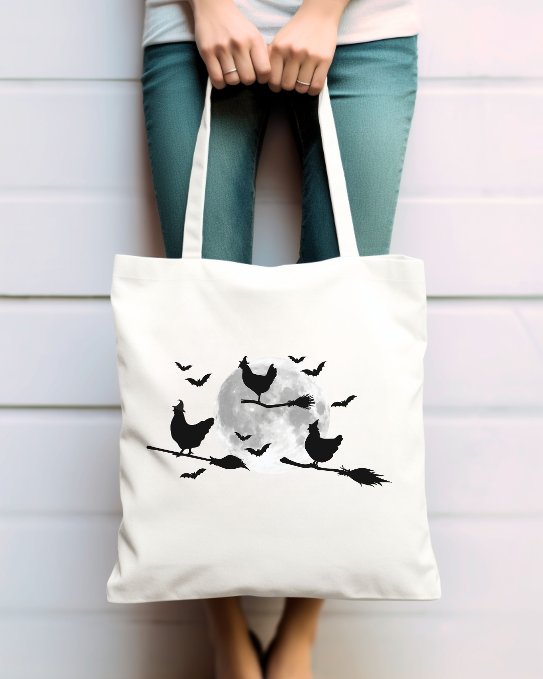 Chicken Witches Canvas Tote Bag