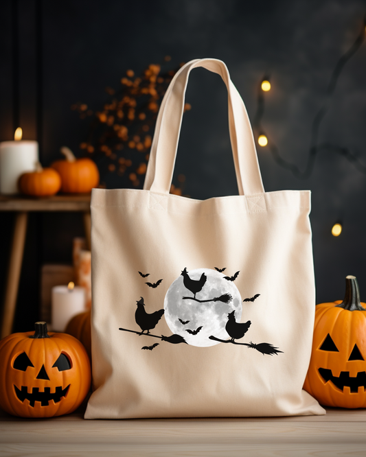 Chicken Witches Canvas Tote Bag