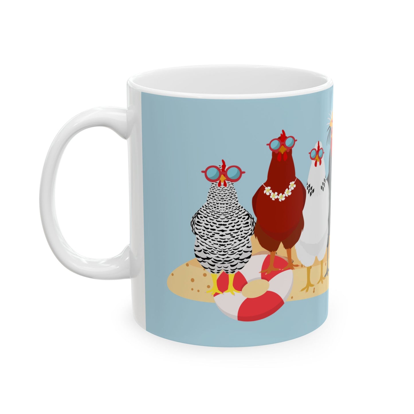 Chickens at the Beach Mug