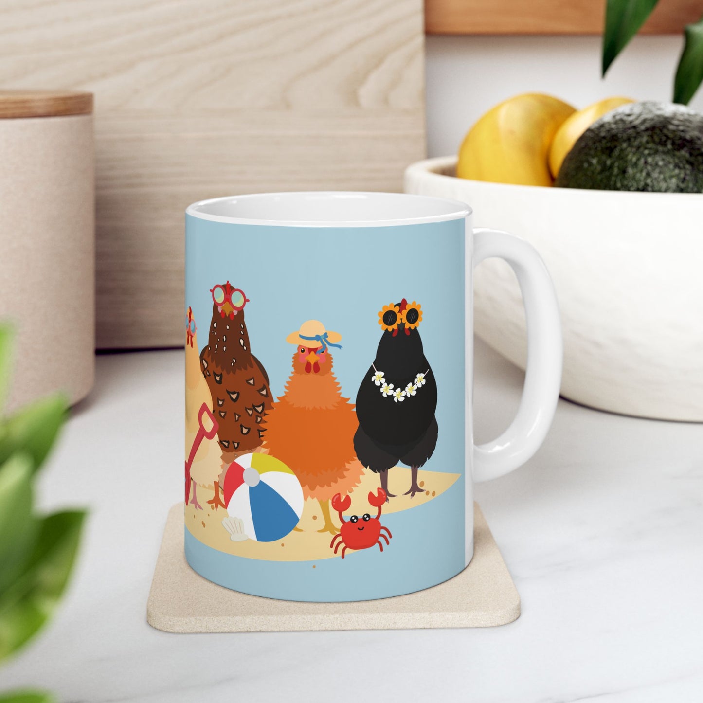 Chickens at the Beach Mug