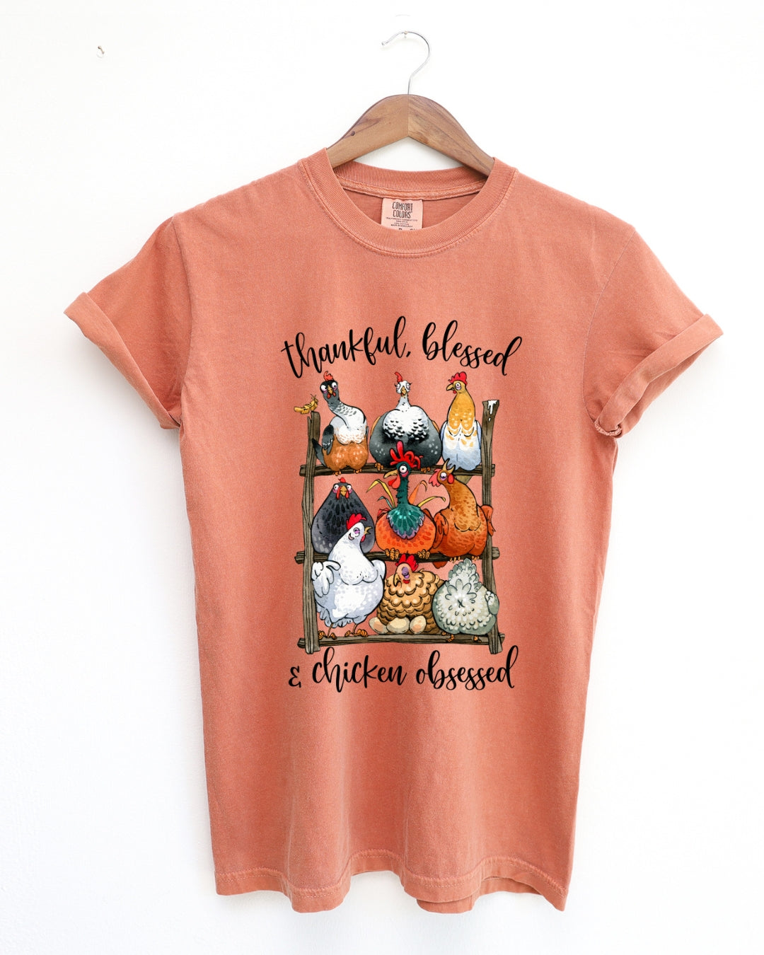 Thankful Blessed Chicken Lover Tee