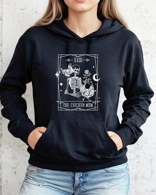 Tarot Card Chicken Mom Hoodie