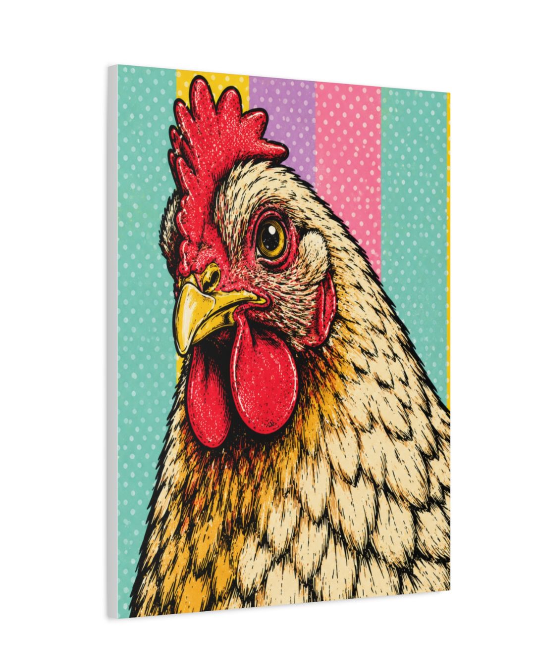 Pop Art Chicken Canvas