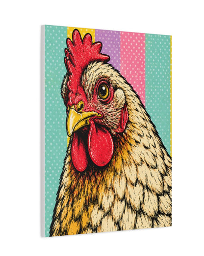 Pop Art Chicken Canvas