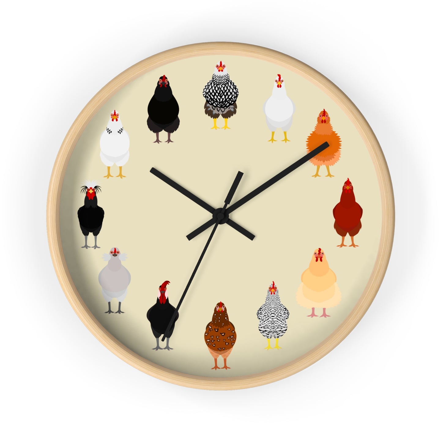 Chicken Breeds Wall Clock