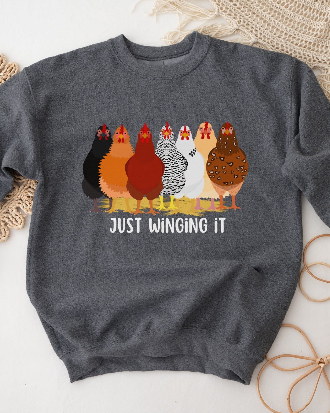 Just Winging It Chicken Sweatshirt