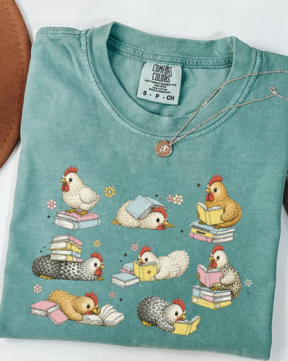 book lover chicken shirt