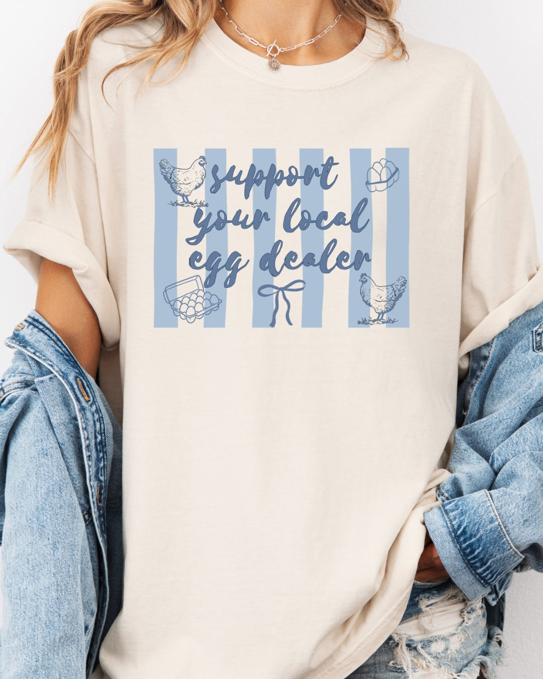 Egg Dealer Striped Tee