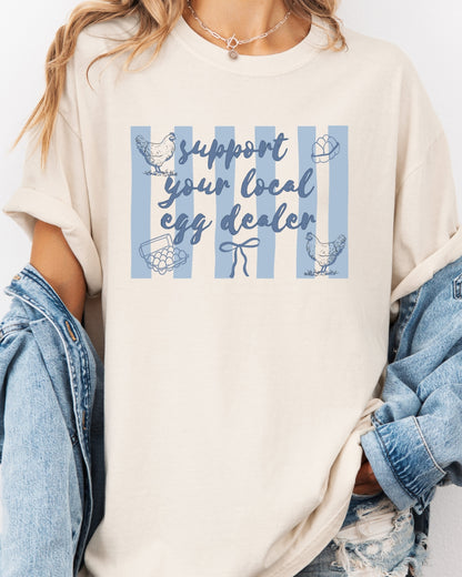 Egg Dealer Striped Tee