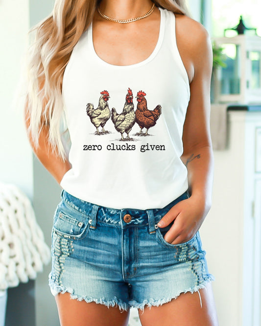 Zero Clucks Racerback Tank