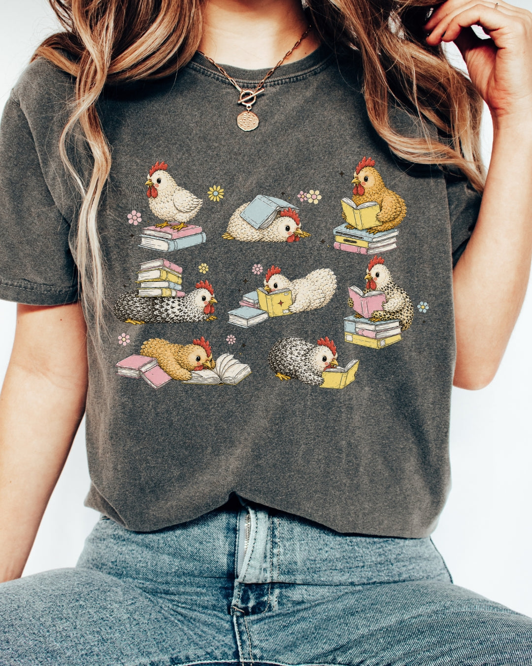 book lover chicken shirt