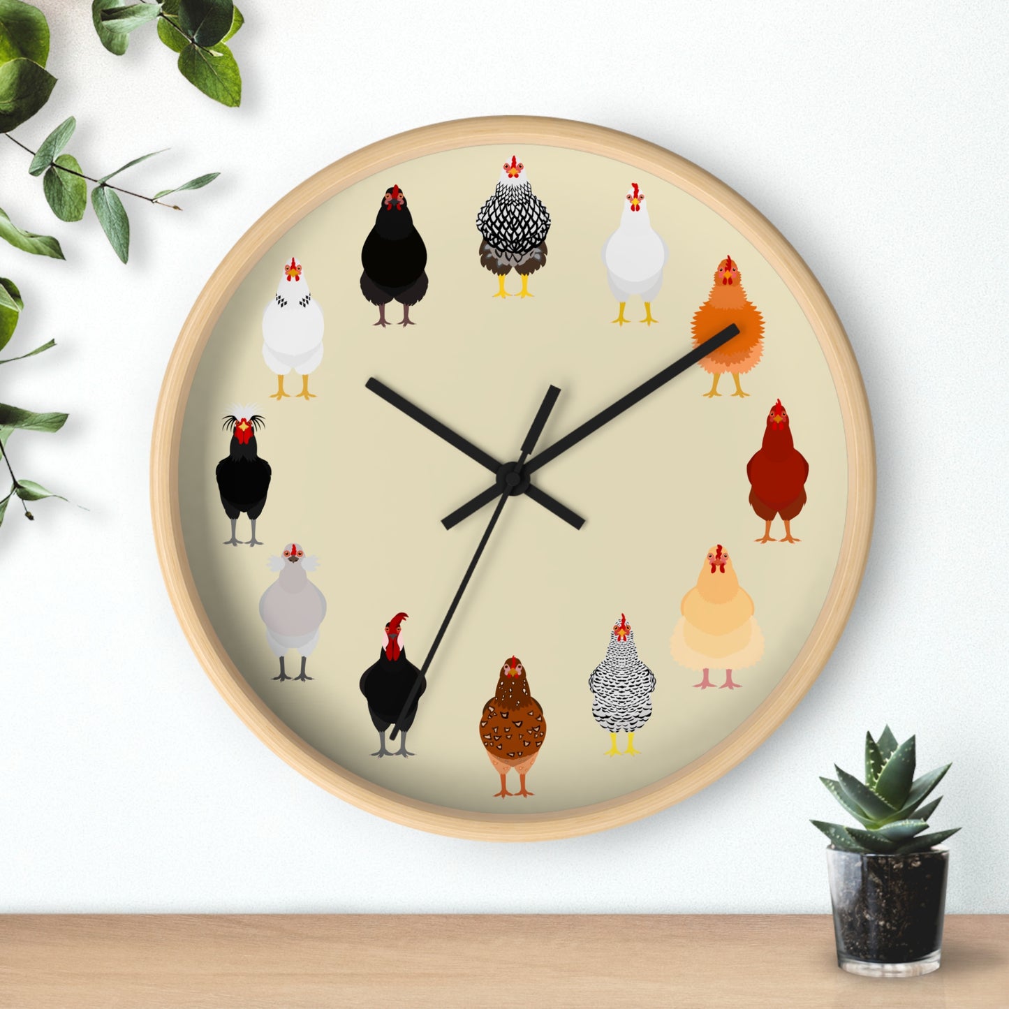 Chicken Breeds Wall Clock