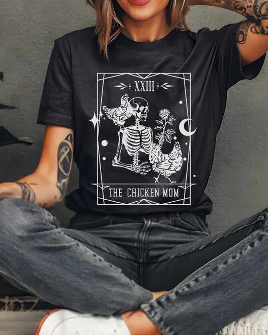 Tarot Card Chicken Mom Tee